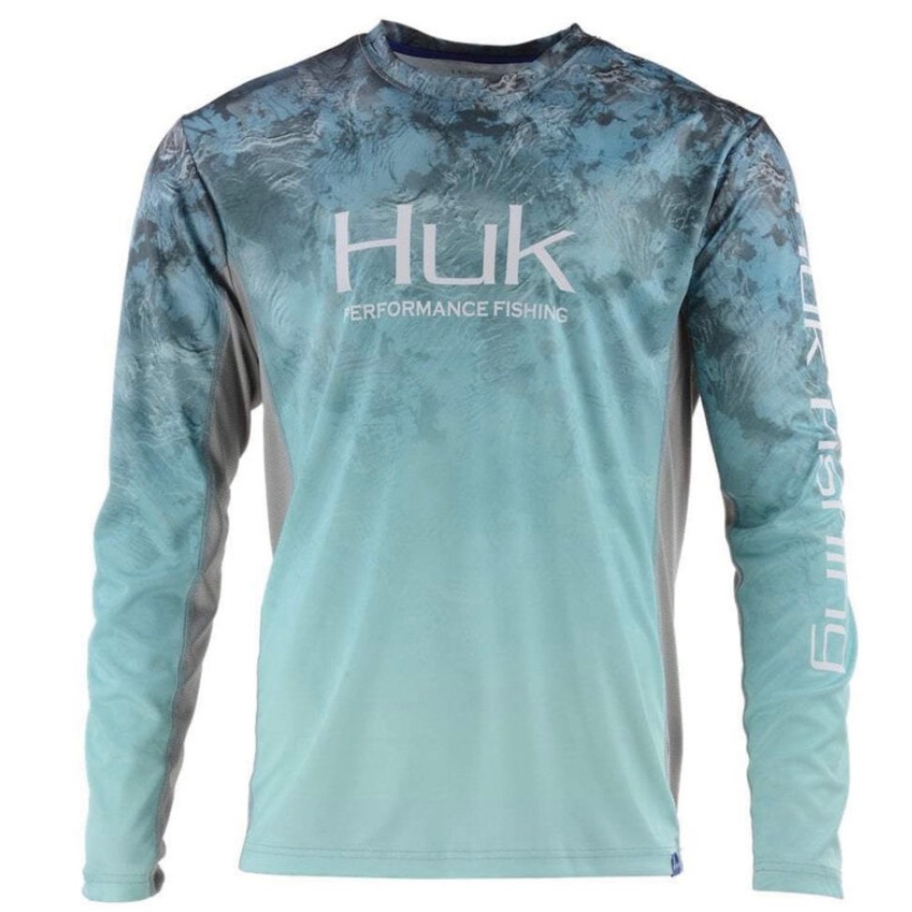 HUK Men’s Icon X Camo Fade Long-Sleeve Shirt Size-Large